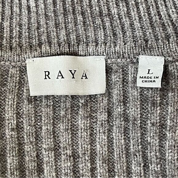 RAYA {Cyrus Knits} Cable Knit Ribbed Mock Neck Sweater - Large - Picture 8 of 9